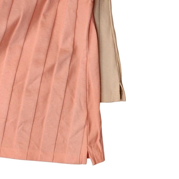 D&Co Women's Short Sleeve Ribbed Tops - Lot of 2 Peach and Tan 2X - Picture 4 of 7